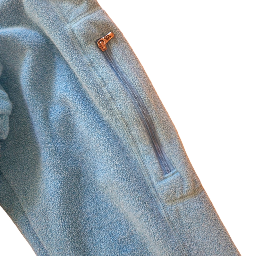 Patagonia Fleece Hooded Jacket Women's Size M Full Zip Pockets Light Blue - Picture 4 of 7